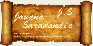 Jovana Saramandić vizit kartica